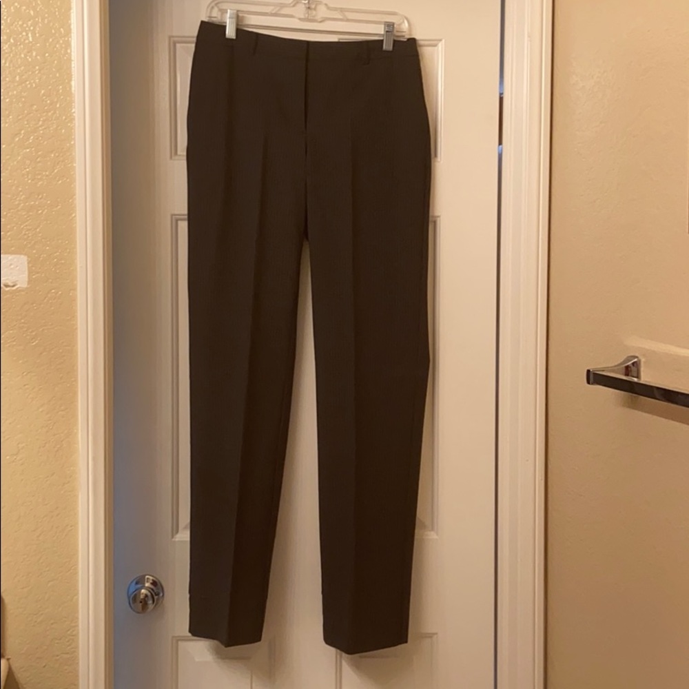 Charcoal pinstripe blazer  pants suit wool blend - Picture 4 of 12